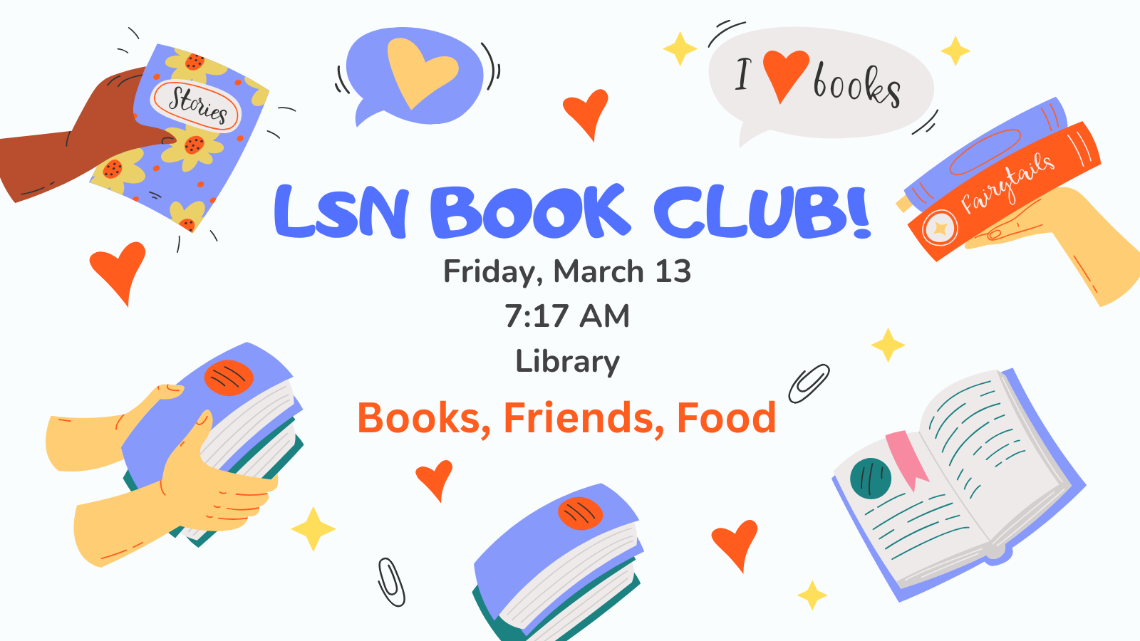 Book Club, March 13, 7:17 AM, Library
